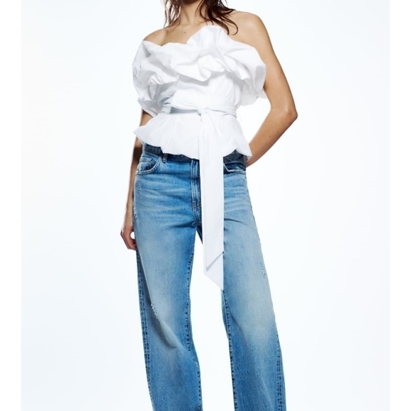 Zara Voluminous poplin top - Picture 2 of 10